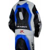 RTX Halo Blue Black Motorcycle Leathers 1Pc Suit
